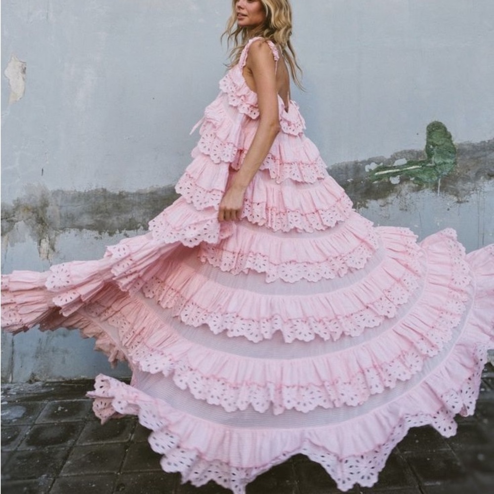 Innika Choo Schiffli Maxi Dress